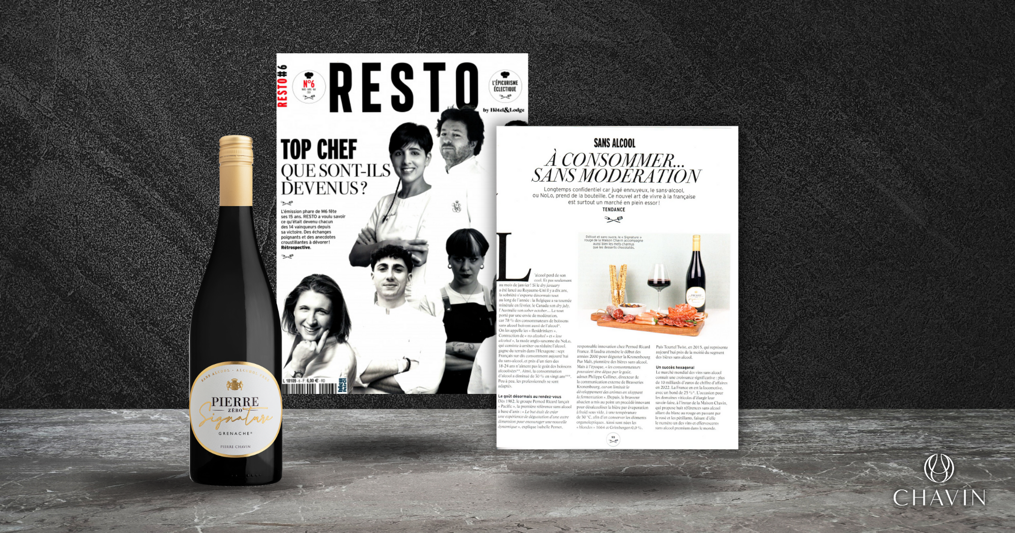 Chavin - Chavin à l&rsquo;honneur dans « RESTO » par Hôtel&Lodge Magazine pour ses Offres Sans Alcool