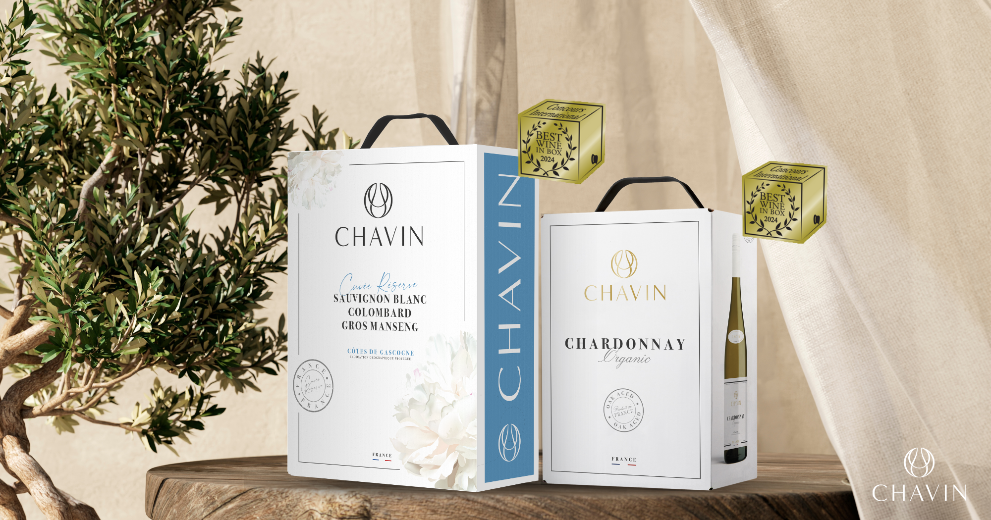 Chavin - Chavin triomphe avec double médaille d&rsquo;or au concours BEST WINE IN BOX 2024