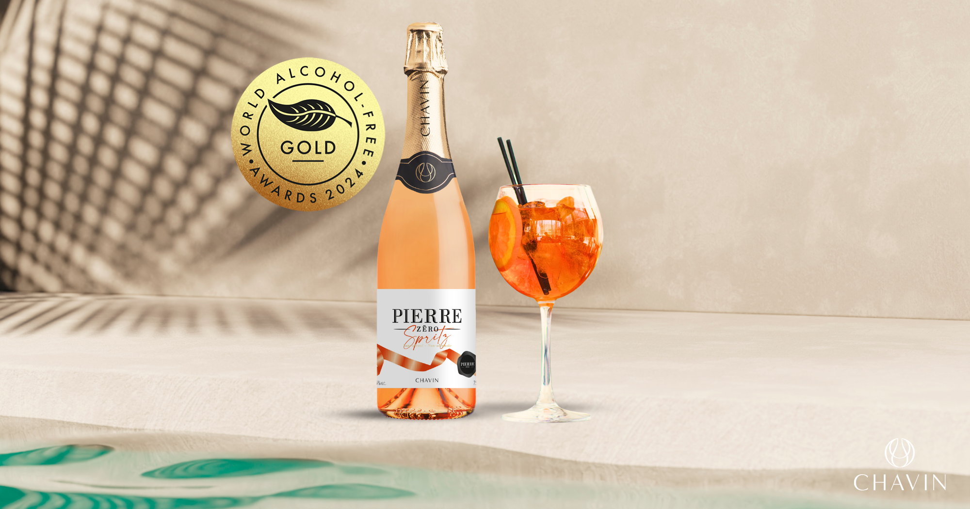 Chavin - CHAVIN remporte la médaille d&rsquo;or au World Alcohol Free Award 2024 pour son Pierre Zéro Spritz sans alcool