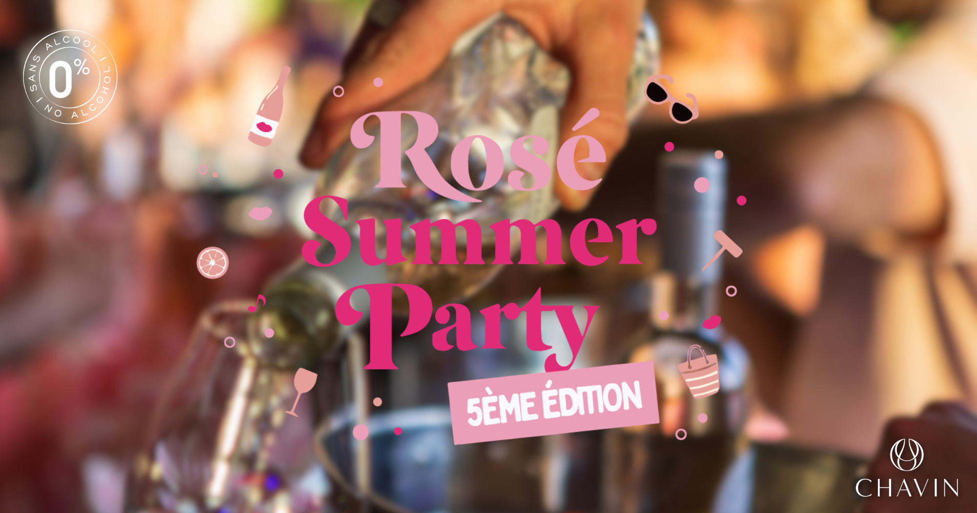 Chavin - Un Été Parisien en Rosé : Chavin Zéro Brille à la Summer Rosé Party