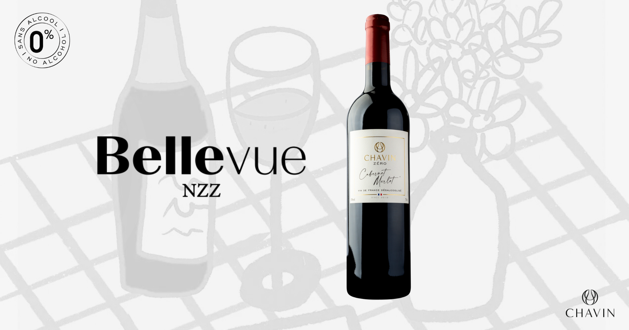 Chavin - La Presse Suisse Plébiscite Chavin Zéro Vin De France Cabernet Merlot Désalcoolisé