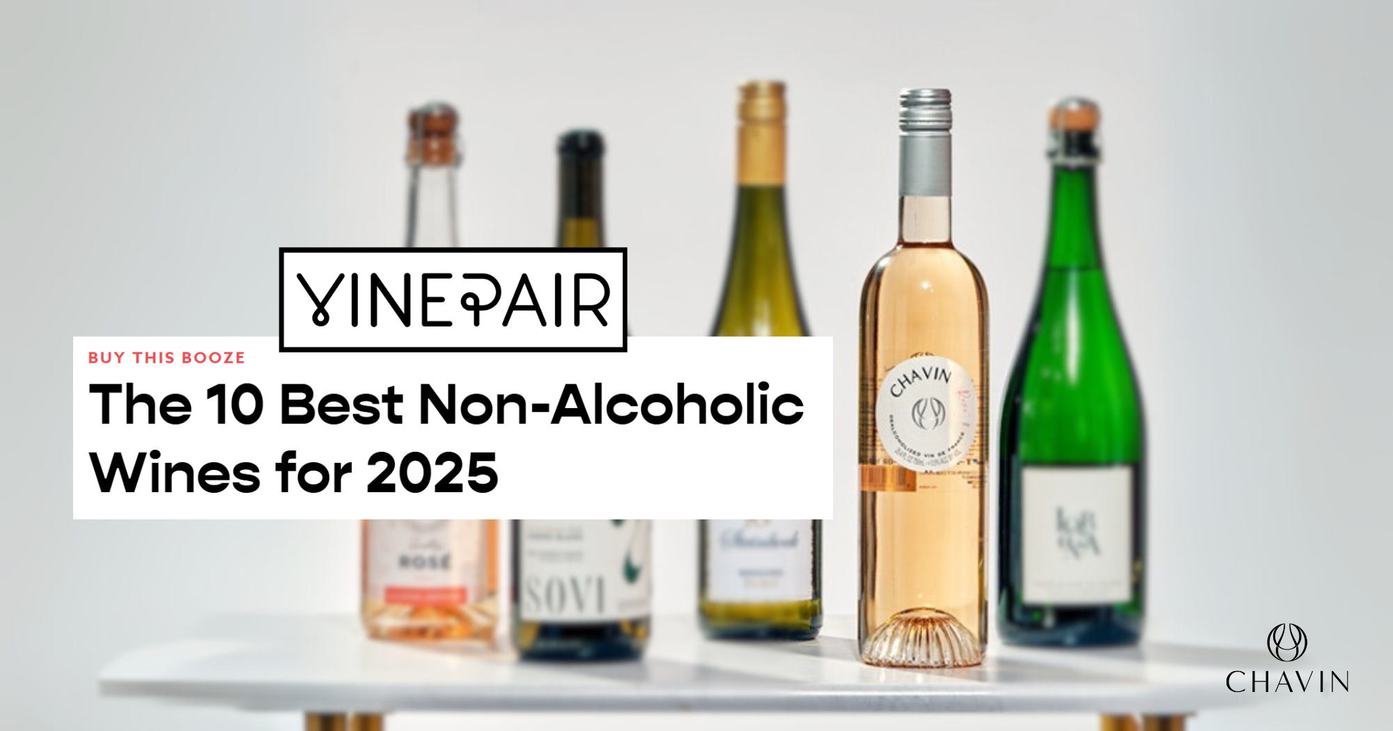 Chavin - Pierre Chavin Zero Rosé distingué parmi les meilleurs vins sans alcool de 2025 par VinePair