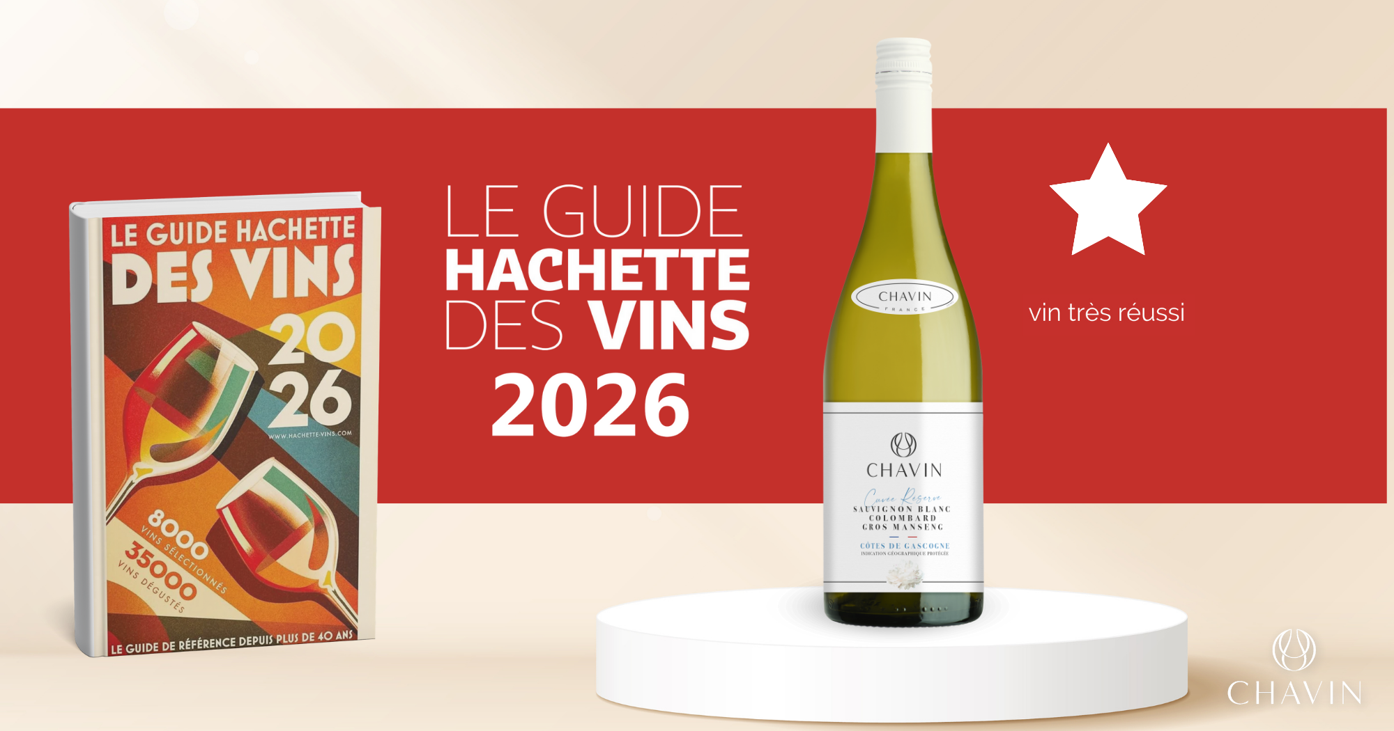 Chavin - Chavin IGP Côtes de Gascogne Blanc récompensé d’une étoile au Guide Hachette des Vins 2026