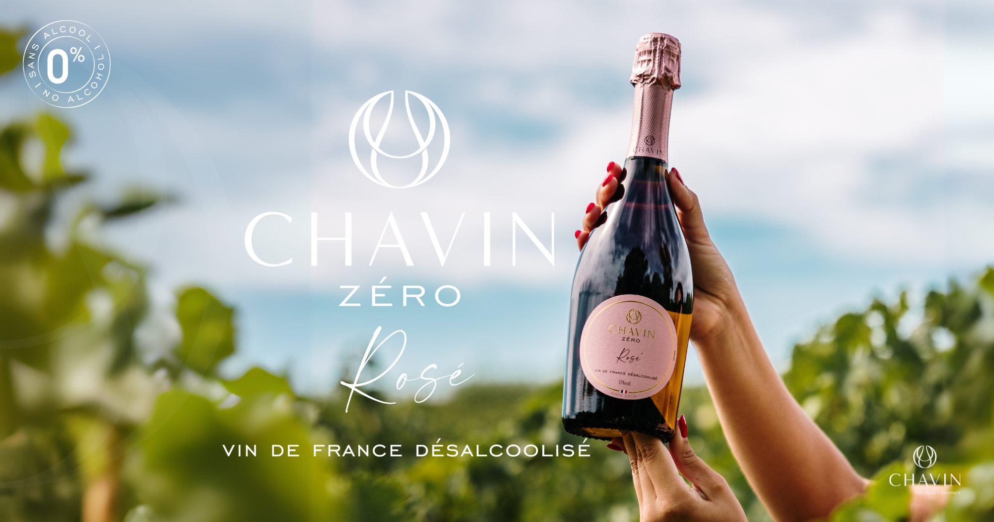 Chavin - Chavin unveils Chavin Zéro Vin De France Rosé Sparkling alcohol-removed