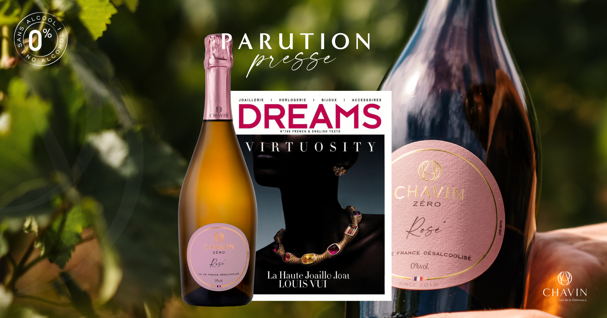 Chavin - Chavin Zéro Rosé Effervescent à l’honneur dans Dreams Magazine