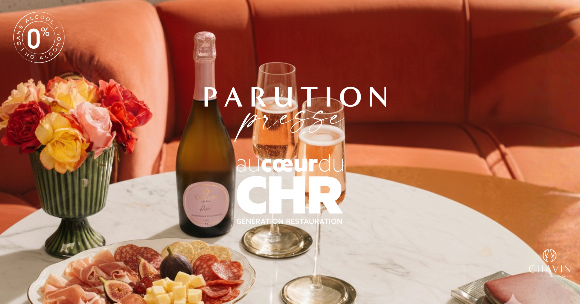 Chavin - Chavin Zéro Rosé Effervescent Vin de France est au Coeur du CHR