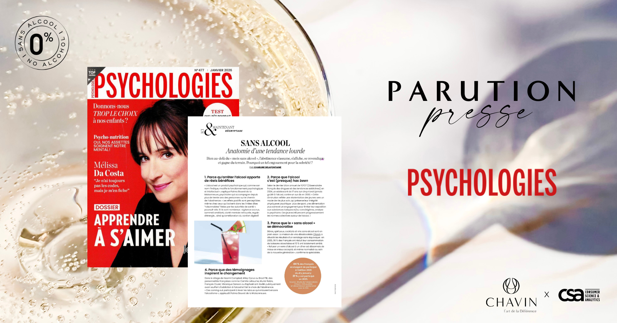 Chavin - Dry January : le sans alcool s’impose comme une tendance de fond