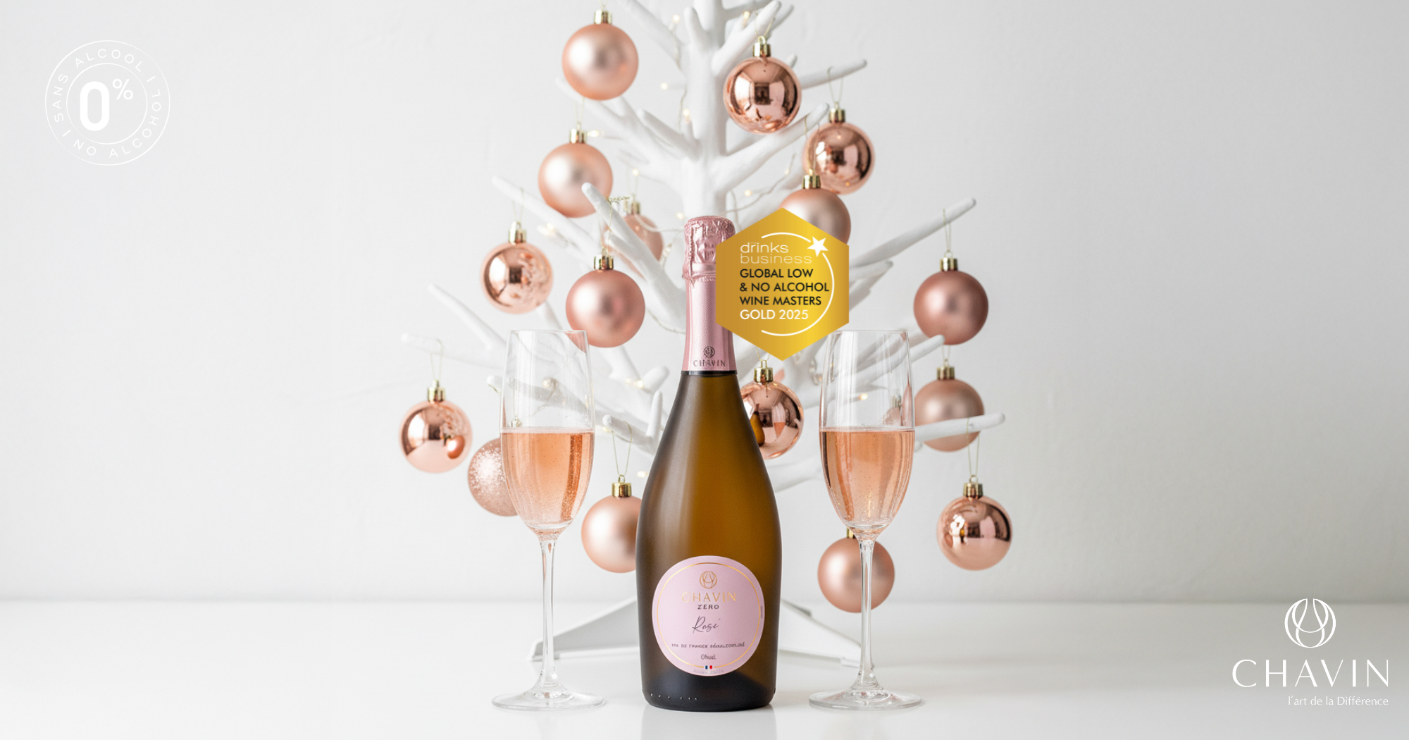 Chavin - Chavin Zéro Rosé Effervescent wins international Gold at Drinks Business Awards