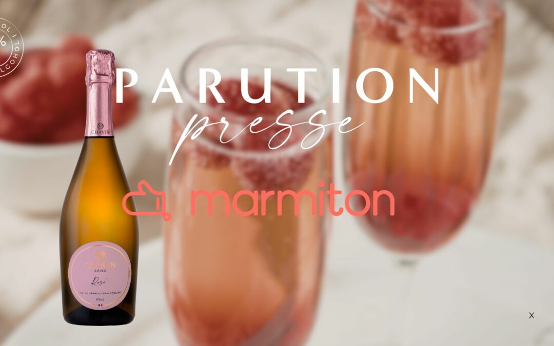Dry January : Marmiton met en avant le Chavin Zéro Rosé Effervescent